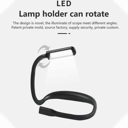 2000mAh USB Rechargeable LED Neck Reading Light, Hands-Free Bed Lamp