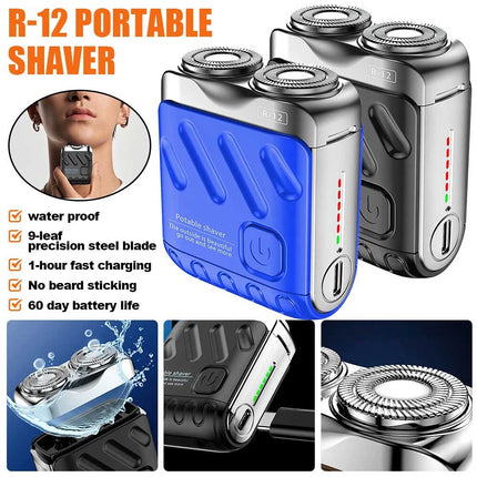 Ultra Clean Washable Double Head Electric Shaver Mini for Men Beard