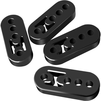 4PCS Universal Black Exhaust Rubber Hanger Heavy Duty Pipe Mount Brackets