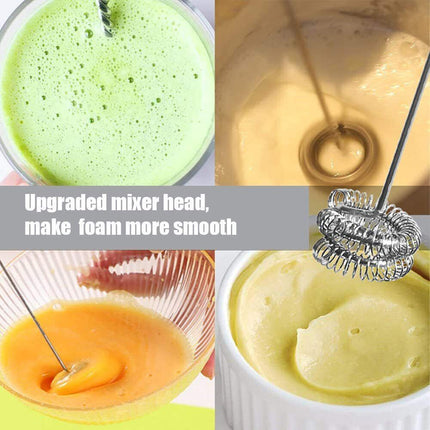 Electric Handheld Milk Frother Coffee Whisk Automatic Kitchen Mixer Jug
