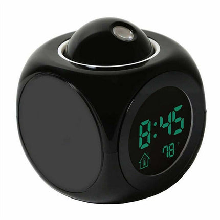 LED Display Projection Clock Temperature Projector Alarm Smart Time Digital