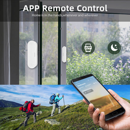 Smart Door Window Sensor Matter Thread WiFi Magnetic Alarm Phone Alert