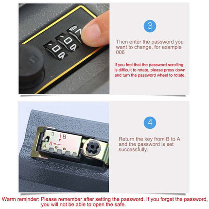 Portable Hidden Book Safe with Combination Lock, 18cm Secret Storage Box