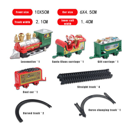 Christmas Train Electric Railway Tracks Santa Car Educational Xmas Gift