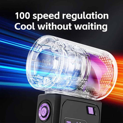 Portable Handheld Turbo Fan 3600mAh USB Rechargeable Adjustable Airflow