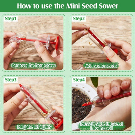 4Pcs Handheld Seed Dispenser Seeder Sower Tool for Garden Plant Pots Sowing