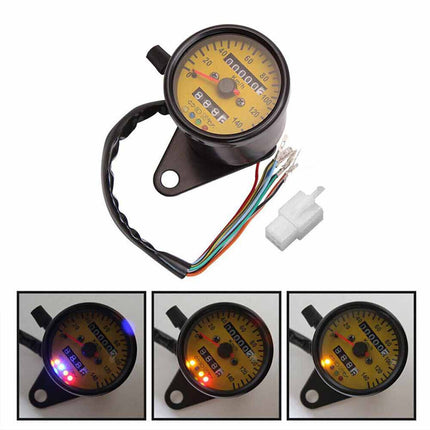 Universal LED Motorcycle Speedometer Tachometer with Odometer Gauge