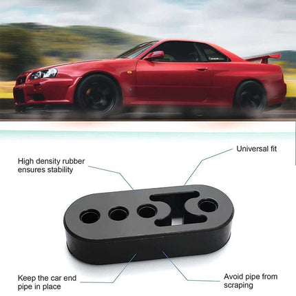 4PCS Universal Black Exhaust Rubber Hanger Heavy Duty Pipe Mount Brackets