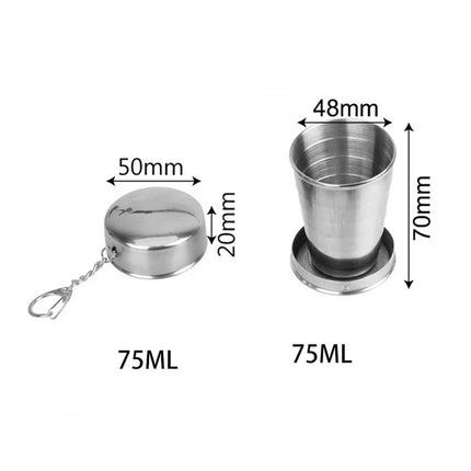 Portable Telescopic Drinking Cup 304 Stainless Steel for Campers