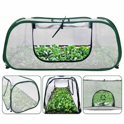 Garden Mesh Plant Cover for Raised Beds, Pop Up Row with Storage Bag
