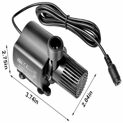 DC 12V Submersible Brushless Water Pump Aquarium Fountain Fish Pond 500L/H
