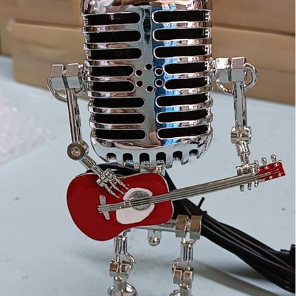 Microphone Robot Lamp with Guitar Lights for Table Desktop Decor USB