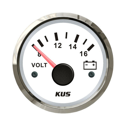 KUS Marine Voltmeter 8 16V 52mm Boat Battery Gauge Car Truck RV