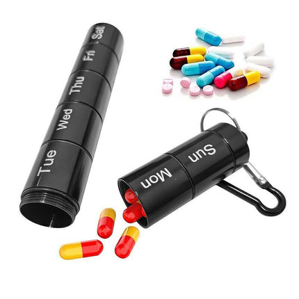 7-Day Weekly Pill Organizer Box, Medicine Tablet Storage Case