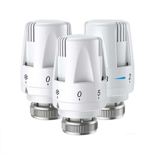 3-Pack Thermostatic Radiator Valve Head for Heating Control