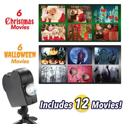 Window Wonderland Halloween Christmas Holographic Projection Light