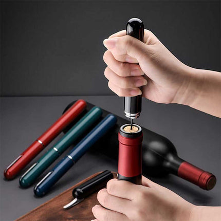 Wine Air Pressure Bottle Opener Pen Corkscrew – Easy Cork Remover Tool