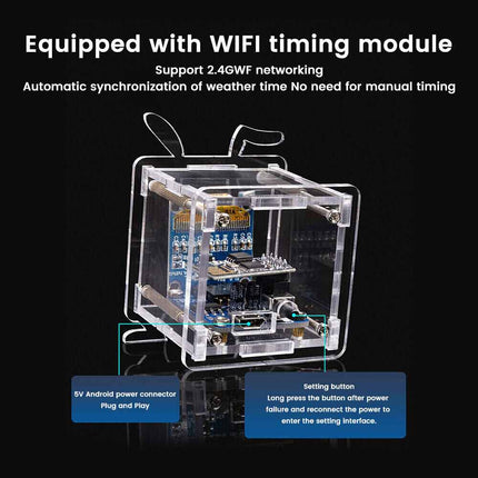 DIY Electronic OLED Mini Clock Kit with Shell Soldering Project