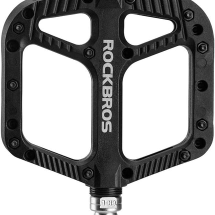 ROCKBROS Nylon Composite MTB Pedals, 9/16" Bearing, Wide Flat Platform