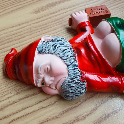 Funny Drunk Dwarf Garden Gnome Statue Rude Passed Out Patio Ornament