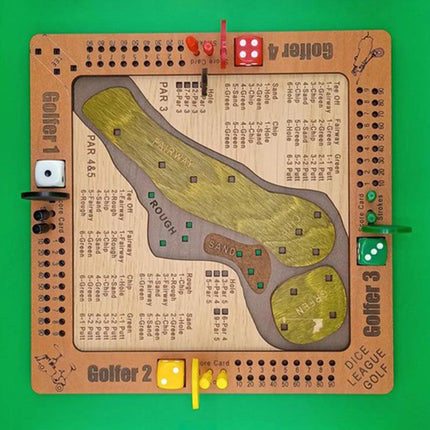 Tabletop Dice Golf Game, Wooden Mini Board Fun Challenge