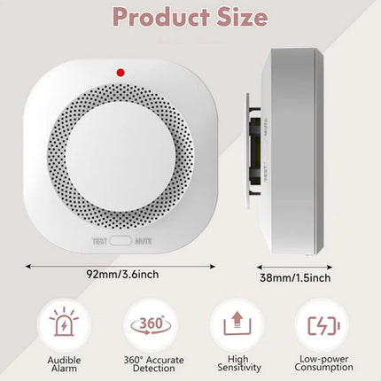 2x Fireangel Smoke & Gas Detector Alarm, Battery Powered Home Safety