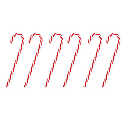 6Pcs Plastic Candy Cane Christmas Hanging Tree Ornaments Decor