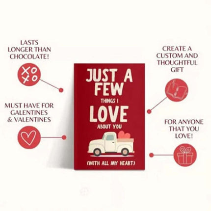 Just A Few Things I Love About You Fill In Blank Gift Book With All My Heart