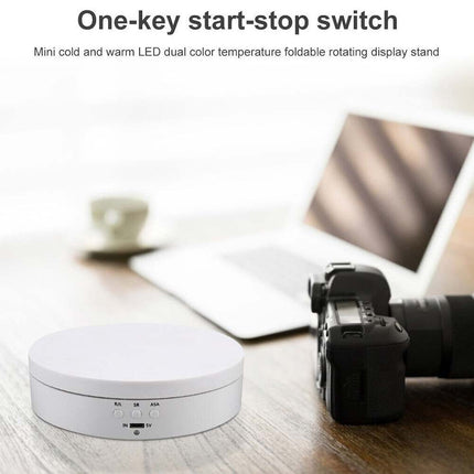 360° Electric Rotating Turntable Display Stand for Jewelry Photo