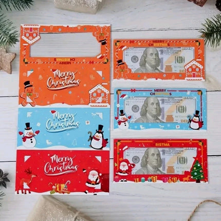24X Mixed Christmas Money Wallet Window Envelope Cash Holder Gift Card