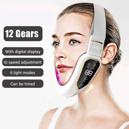 V-Face Shape Massager LED Photon Therapy: Skin Neck Lift, Slim Double-Chin Removal