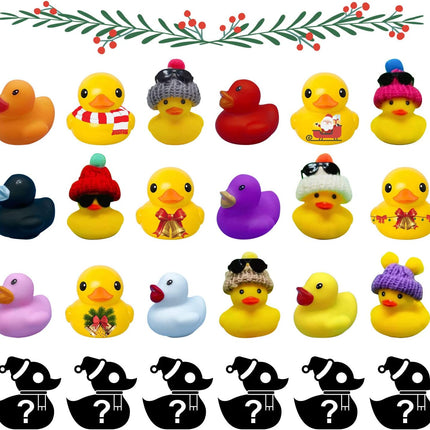 Christmas Advent Calendar 24 Days Countdown Box with Squeaky Duck Toy