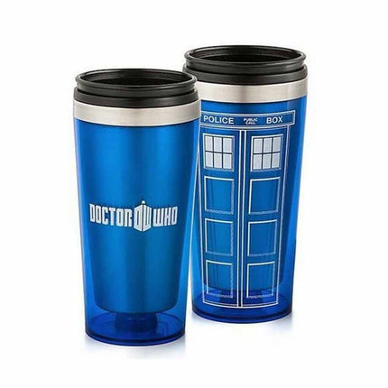 16oz Doctor Who TARDIS Insulated Tumbler Travel Coffee Mug Cup