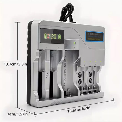 LCD Smart Battery Charger for AAA AA 9V Ni-MH Ni-CD Rechargeable