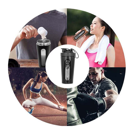 700ml Protein Shaker Cup with Scale, Milkshake Mixer Bottle for Sport