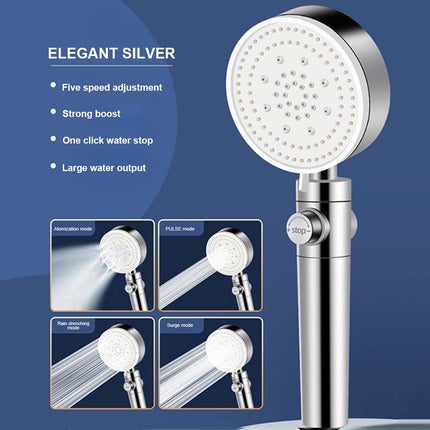 1pc High Pressure Shower Head 5 Mode Multi-Functional Hand Held Sprinkler