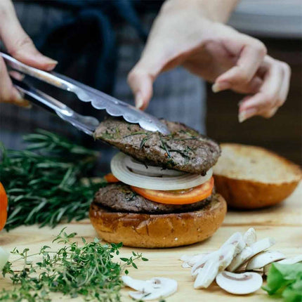Double Burger Press Hamburger Maker Non-Stick Aluminium Beef Patty BBQ