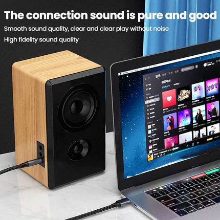 USB to 3.5mm Audio Cable Male to Male Aux Line Adapter Wire
