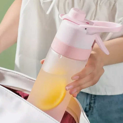 700ml Sport Matte Spray Water Bottle, Cooling Mist Kettle Cup