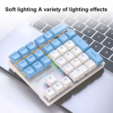 K33 RGB Mini Keyboard 33 Key Left Hand PBT Keycaps Plug Play Keypad
