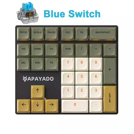 K33 RGB Mini Keyboard 33 Key Left Hand PBT Keycaps Plug Play Keypad