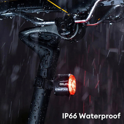 Mountain Bike LED Brake Tail Light, USB Rechargeable Rear Bicycle Light