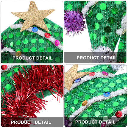 Christmas Tree Light Up Headband Xmas Headdress Hair Accessories