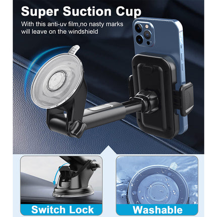 Universal Long Arm Car Mount Phone Holder with 360° Rotation