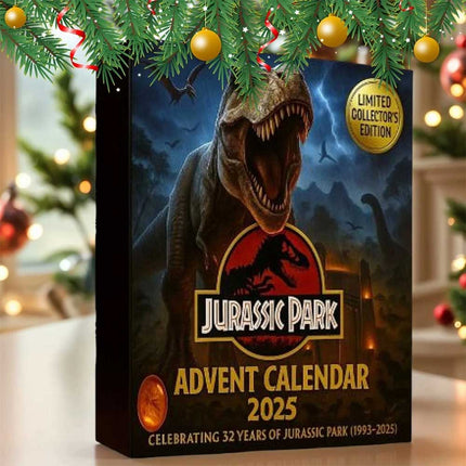 2D Flat Christmas Dinosaur Advent Calendar 2025 24 Day Acrylic Set