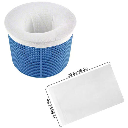30/40/60 Pack Pool Skimmer Socks, Fine Mesh Filter Basket Saver White