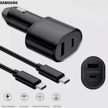 60W Dual Car Charger 45W+15W USB-C & USB-A Super Fast Charging