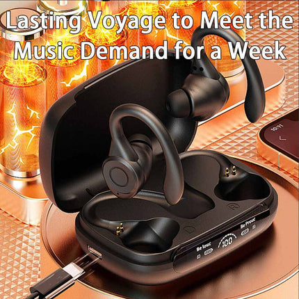 Wireless Bluetooth 5.3 Sport Earbuds Gym Headphones with Mic Sweatproof