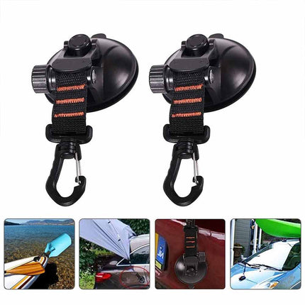 4 Pack Suction Cup Securing Hooks Tie Down Tarp Car Awning Camping