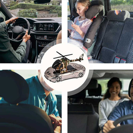 Car Air Freshener Solar Helicopter Rotating Hanging Ornament